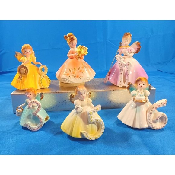 JOSEF Birthday Angels 3rd 5th 6th 8th 11th Figurine Music Box 3 5 6 8 11…